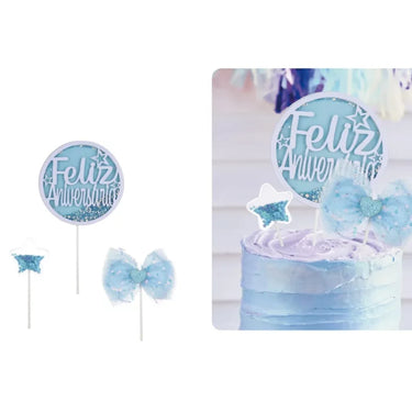 Topper Bolo Feliz Aniversário 10